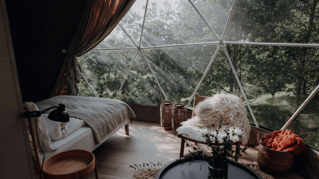 Bøgebjerg dome telt indenfor